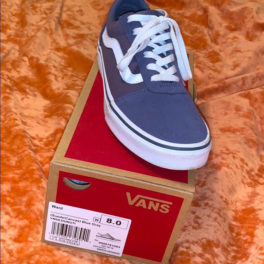 Vans (Suede/Canvas) Blue Gray with Box